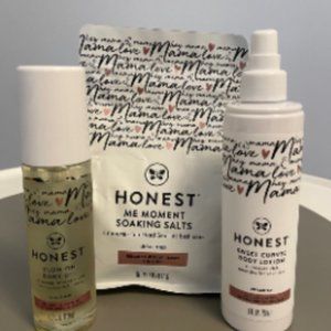 New, Unopened Honest Mama Soaking Salts, Body Oil and Lotion
